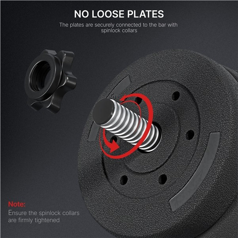 30KG Adjustable Dumbbell Set Gym Hand Weights for Home Gym Fitness Set of 2