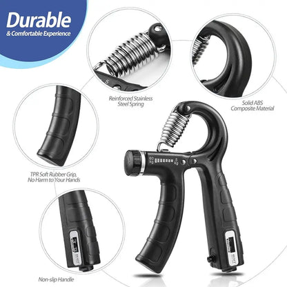 Grip Strength Trainer with Counter Hand Grip Strengthener with Adjustable Resistance 11-132 Lbs (5-60Kg) Forearm Strengthener