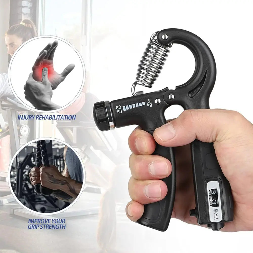 Grip Strength Trainer with Counter Hand Grip Strengthener with Adjustable Resistance 11-132 Lbs (5-60Kg) Forearm Strengthener