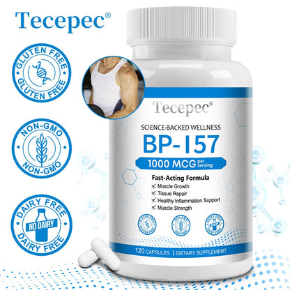 BPC 157 Peptide Muscle Support Supplement – Performance, Recovery & Strength Formula | 30–120 Capsules