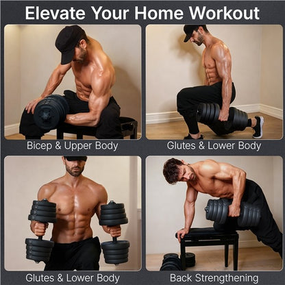 30KG Adjustable Dumbbell Set Gym Hand Weights for Home Gym Fitness Set of 2