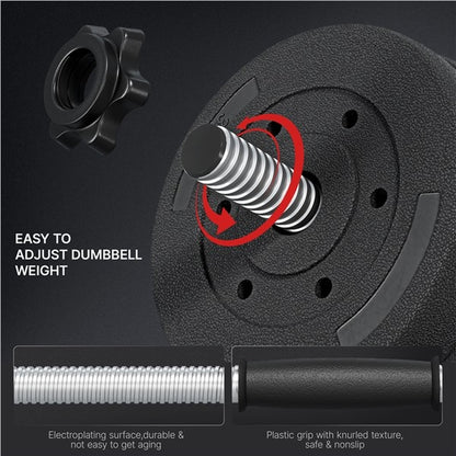 30KG Adjustable Dumbbell Set Gym Hand Weights for Home Gym Fitness Set of 2