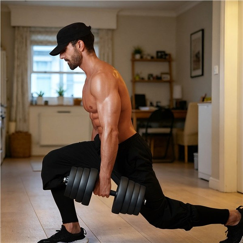 30KG Adjustable Dumbbell Set Gym Hand Weights for Home Gym Fitness Set of 2